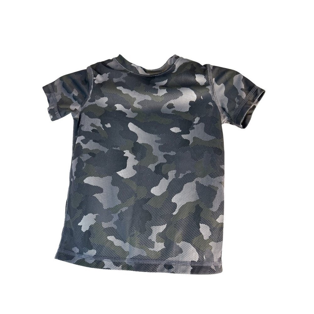 All in Motion Girls Tee Black/Green/Gray Camo Multicolored Size XS 4/5